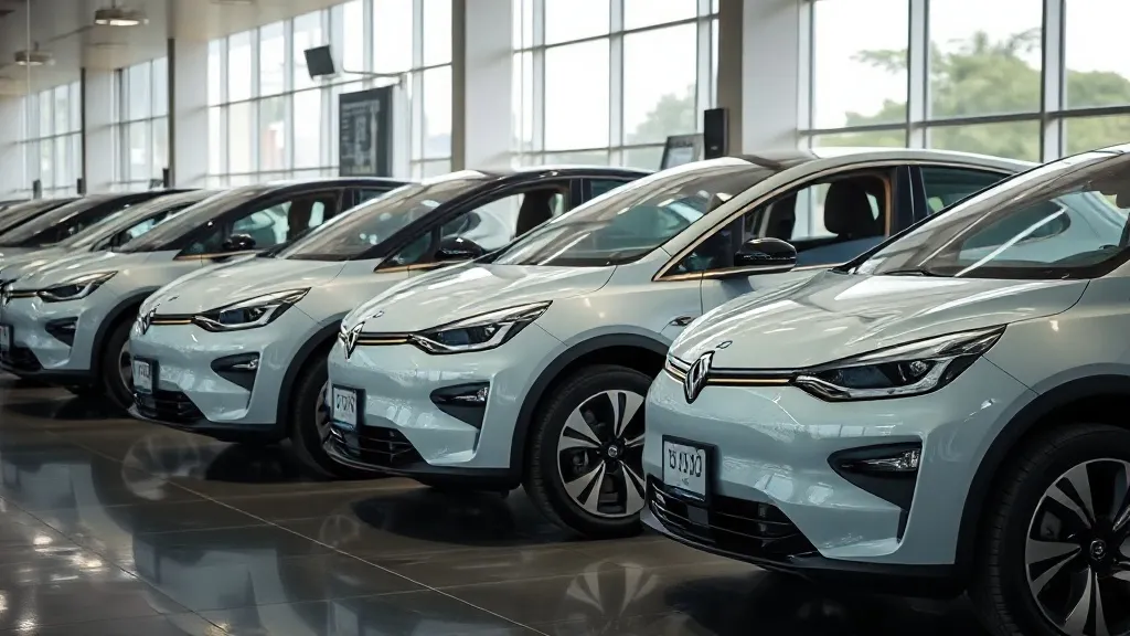 Pessoa analisando painel de carro elétrico em concessionária antes de fechar a compra