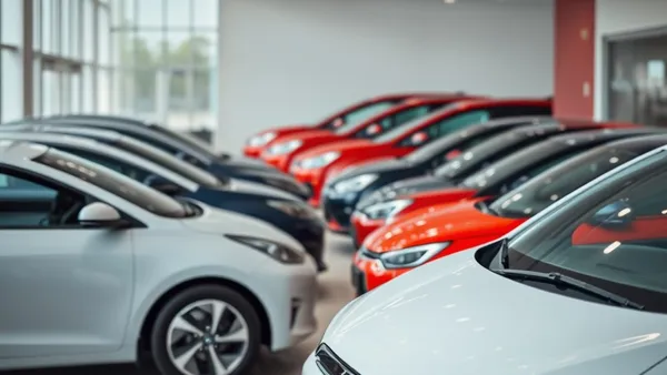 Pátio de concessionária no Brasil com carros elétricos de marcas chinesas expostos para venda