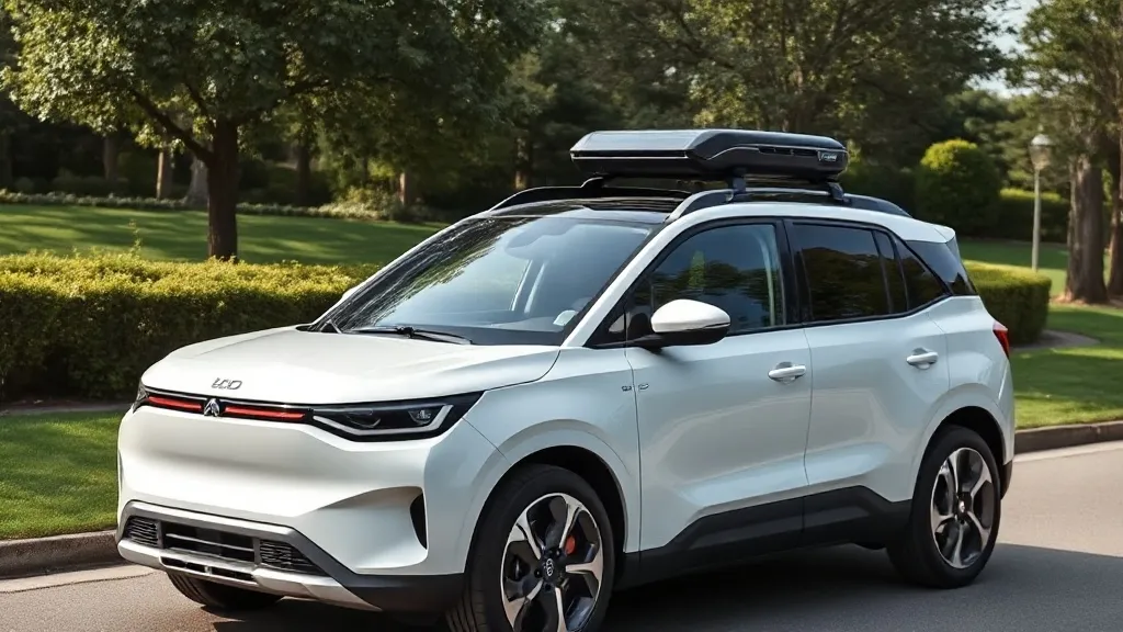 SUV elétrico compacto branco estilo Leapmotor A10 estacionado em ambiente urbano limpo