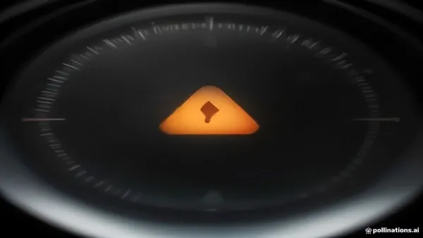 Painel de instrumentos de carro híbrido com luz de aviso em formato de triângulo acesa