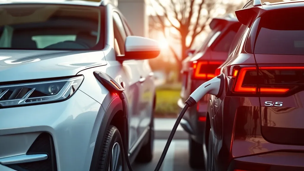 Três SUVs híbridos plug-in lado a lado em área de recarga no Brasil