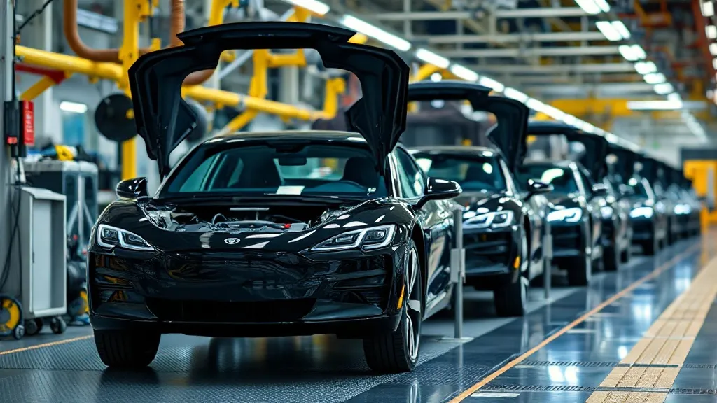 Linha de montagem automatizada de veículos eletrificados em fábrica brasileira em 2026