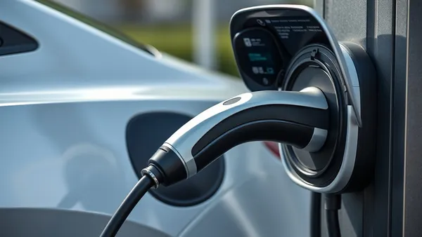 Painel de carro elétrico mostrando estimativa de autonomia e porcentagem de bateria na estrada brasileira