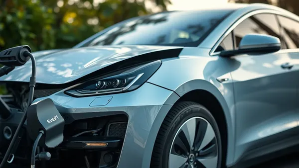Mecânico inspecionando bateria de carro elétrico com multímetro, representando defeito oculto descoberto após garantia