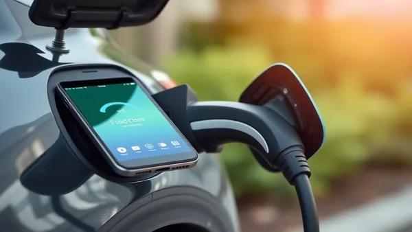 Smartphone mostrando mapa de eletropostos com pontos de recarga de carro elétrico no Brasil