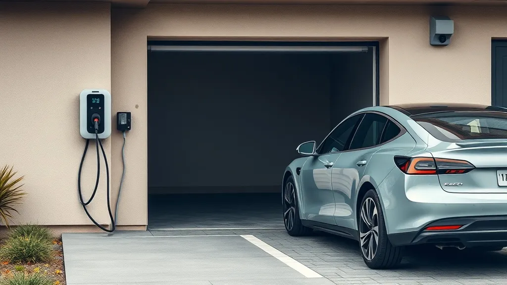 Dois carros elétricos conectados a wallboxes em garagem residencial brasileira