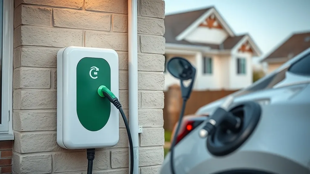 Painel solar no telhado de casa e wallbox de carregamento de elétrico na garagem, comparativo de rotinas de recarga